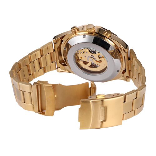 [✔]Winner Original Luxury Men's Casual Watch,Fashion Luminous Waterproof Watch,Skull Hollow Automatic Mechanical Watch