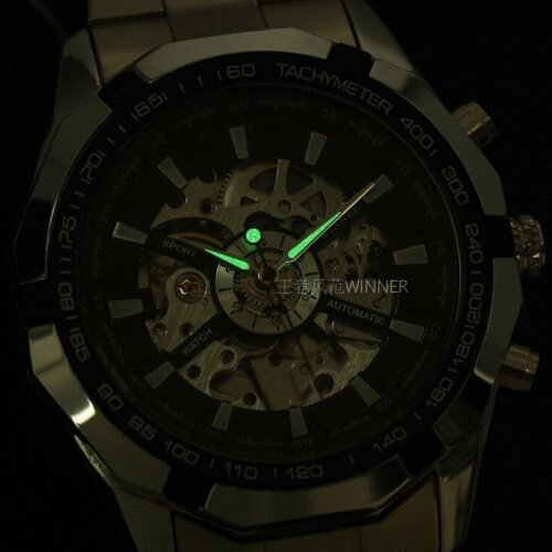 [✔]Winner Original Authentic Full Hollow Men's Automatic Mechanical Watch, Men Business Watch
