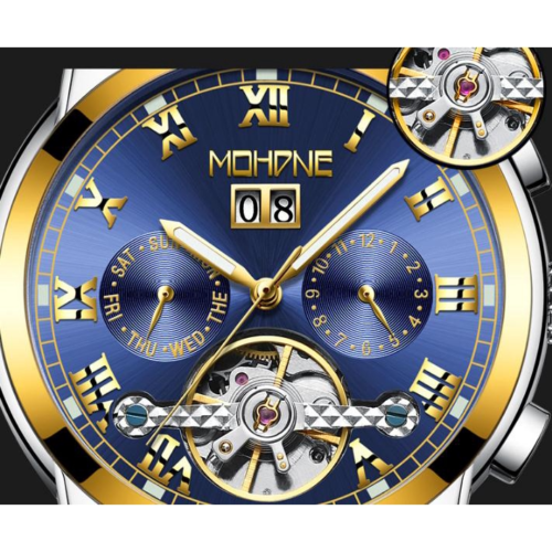 [✔]Original MOHDNE Men's Watch,Men Watches Male Luxury Automatic Mechanical Watch Men’s Watch, Waterproof Watch Full Steel Business Watch For Men