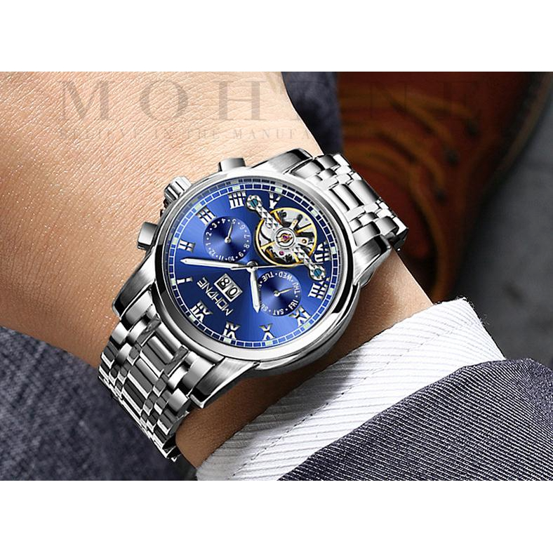 [✔]Original MOHDNE Men's Watch,Men Watches Male Luxury Automatic Mechanical Watch Men’s Watch, Waterproof Watch Full Steel Business Watch For Men