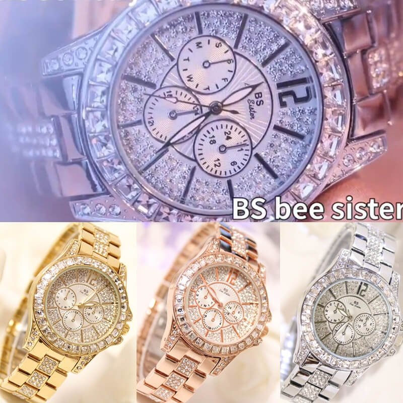 [✔]Bs Bee Sister Luxury Watch,  Fashion Women's Watch, Casual Wristwatch,Quartz Watch,Women Watches,Fashion Watch for Women