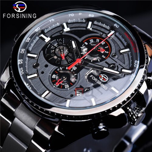 [✔]Forsining Original Men Watches Male Luxury Automatic Mechanical Watch Men's Watch, Waterproof Watch Full Steel Business Watch For Men