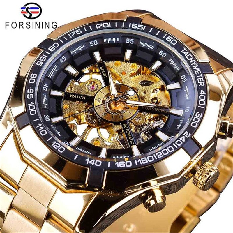 [✔]Forsining Original Men Watches Male Luxury Men's Watch, Waterproof Watch Full Steel Business Watch For Men,Luxury Men's Watch, Automatic Mechanical Watch
