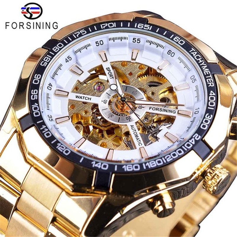 [✔]Forsining Original Men Watches Male Luxury Men's Watch, Waterproof Watch Full Steel Business Watch For Men,Luxury Men's Watch, Automatic Mechanical Watch