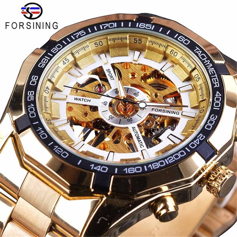 [✔]Forsining Original Men Watches Male Luxury Men's Watch, Waterproof Watch Full Steel Business Watch For Men,Luxury Men's Watch, Automatic Mechanical Watch