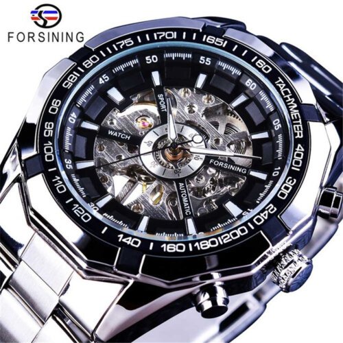 [✔]Forsining Original Men Watches Male Luxury Men's Watch, Waterproof Watch Full Steel Business Watch For Men,Luxury Men's Watch, Automatic Mechanical Watch