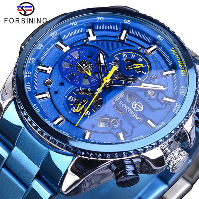 [✔]Forsining Original Men Watches Male Luxury Automatic Mechanical Watch Men's Watch, Waterproof Watch Full Steel Business Watch For Men