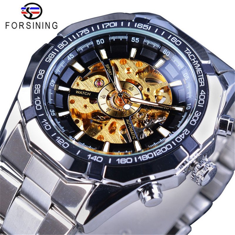 [✔]Forsining Original Men Watches Male Luxury Men's Watch, Waterproof Watch Full Steel Business Watch For Men,Luxury Men's Watch, Automatic Mechanical Watch