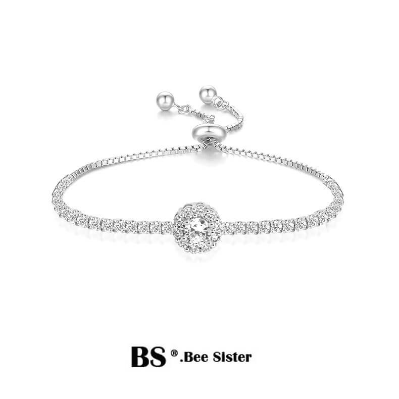 Luxury Jewelry, BS Bee Sister Watch Accessories, Fashion Butterfly Diamond Adjustable Bracelet , Gifts for Girlfriend and Mother
