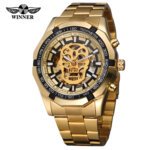 [✔]Winner Original Luxury Men's Casual Watch,Fashion Luminous Waterproof Watch,Skull Hollow Automatic Mechanical Watch