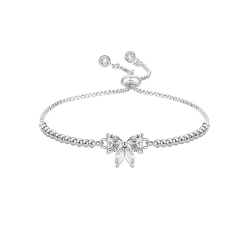 Fashion Jewelry, BS Bee Sister Watch Accessories, Fashion Butterfly Diamond Adjustable Bracelet , Gifts for Girlfriend and Mother