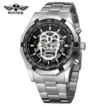 [✔]Winner Original Luxury Men's Casual Watch,Fashion Luminous Waterproof Watch,Skull Hollow Automatic Mechanical Watch