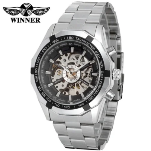 [✔]Winner Original Authentic Full Hollow Men's Automatic Mechanical Watch, Men Business Watch