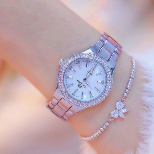 Luxury Jewelry, BS Bee Sister Watch Accessories, Fashion Butterfly Diamond Adjustable Bracelet , Gifts for Girlfriend and Mother