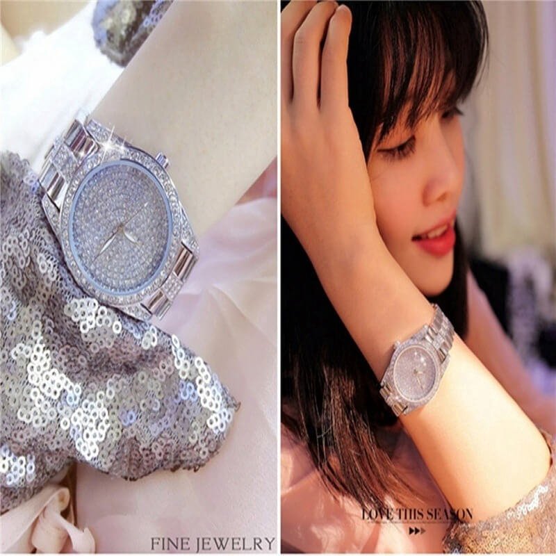 [✔] BS Bee Sister Watch,Diamond Wristwatch,Fashion Women's Watch, Luxury Waterproof Watches for Women,Ladies Quartz Watch