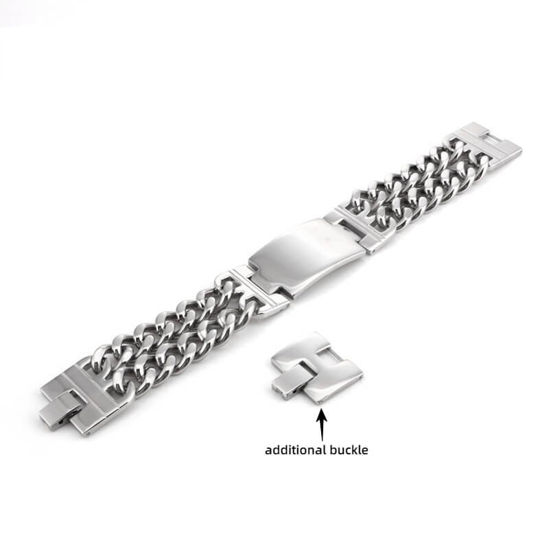 Women's Bracelet Men's Bracelet Cross Double Row Titanium Steel Stainless Steel Couple's Bracelet