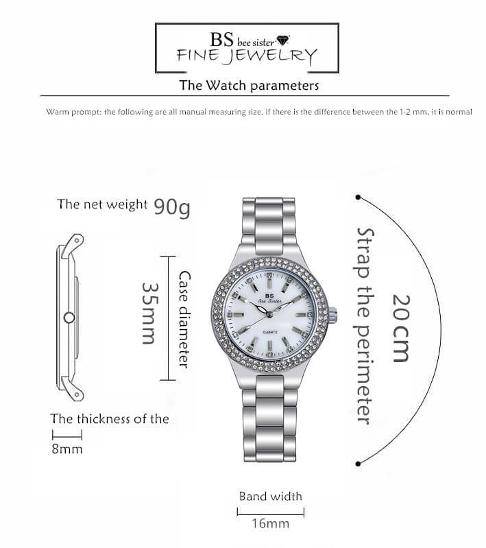 [✔]Bs Bee Sister Luxury Watch,  Fashion Women's Watch, Casual Wristwatch,Quartz Watch,Women Watches,Fashion Watch for Women