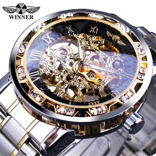 [✔]Winner Original Men Watches Male Luxury Mechanical Watch Men's Watch, Full Steel Business Watch For Men