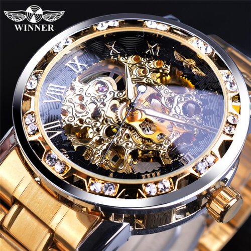 [✔]Winner Original Men Watches Male Luxury Mechanical Watch Men's Watch, Full Steel Business Watch For Men