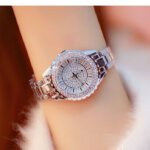 [✔]Bs Bee Sister Luxury Watch,  Fashion Women's Watch, Casual Wristwatch,Quartz Watch, Full Diamond Crystal Watch