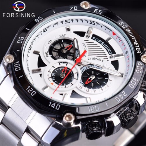 [✔]Forsining Original Men Watches Male Luxury Automatic Mechanical Watch Men Waterproof Full Steel Business Watch