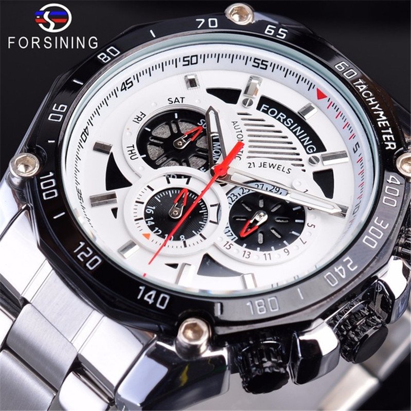 [✔]Forsining Original Men Watches Male Luxury Automatic Mechanical Watch Men Waterproof Full Steel Business Watch