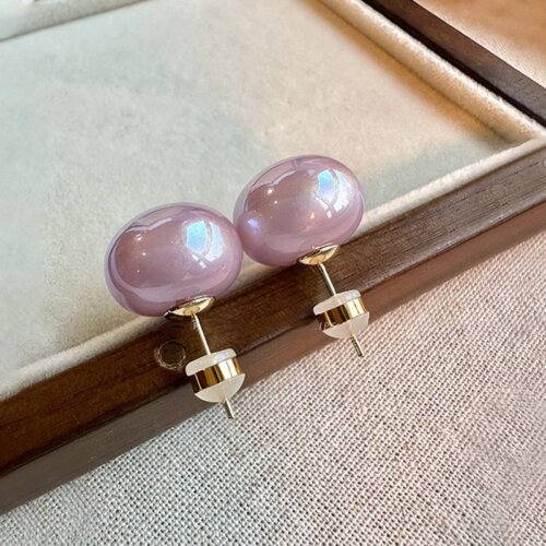 Exquisite Aurora Purple Pearl Earrings for Women, Fashion Women's Earrings, Luxury Jewelry