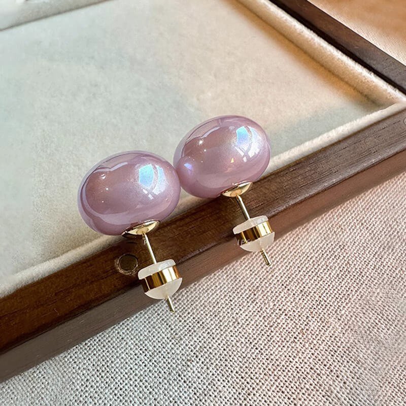 Exquisite Aurora Purple Pearl Earrings for Women, Fashion Women's Earrings, Luxury Jewelry