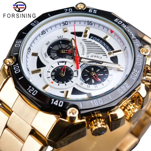 [✔]Forsining Original Men Watches Automatic Mechanical Watch Men Waterproof Full Steel Business Watch