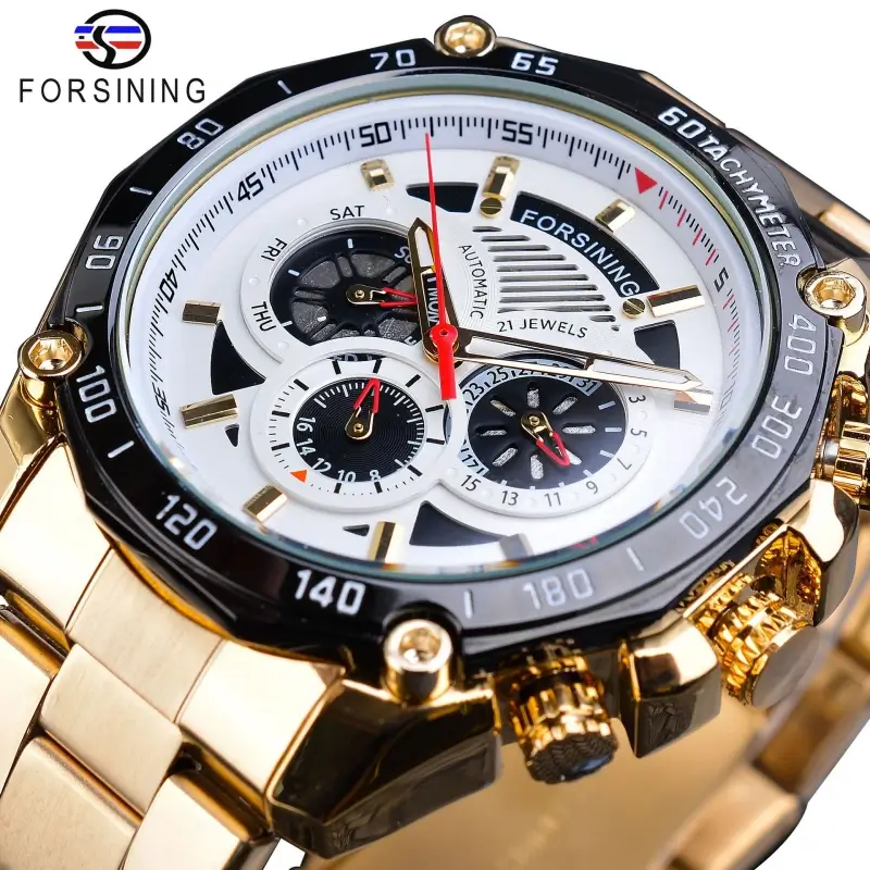 [✔]Forsining Original Men Watches Automatic Mechanical Watch Men Waterproof Full Steel Business Watch
