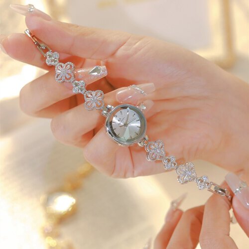 [✔]Bs Bee Sister Luxury Watch,  Fashion Women's Watch, Casual Wristwatch,Quartz Watch,Women Watches,Fashion Watch for Women,Lucky Zircon Four Leaf Clover