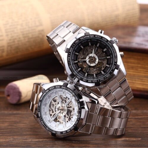 [✔]Winner Original Authentic Full Hollow Men's Automatic Mechanical Watch, Men Business Watch