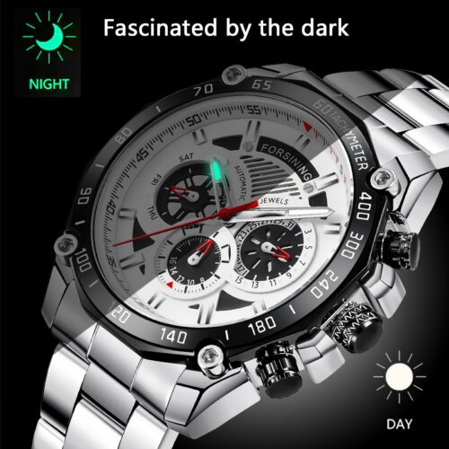 [✔]Forsining Original Men Watches Male Luxury Automatic Mechanical Watch Men Waterproof Full Steel Business Watch