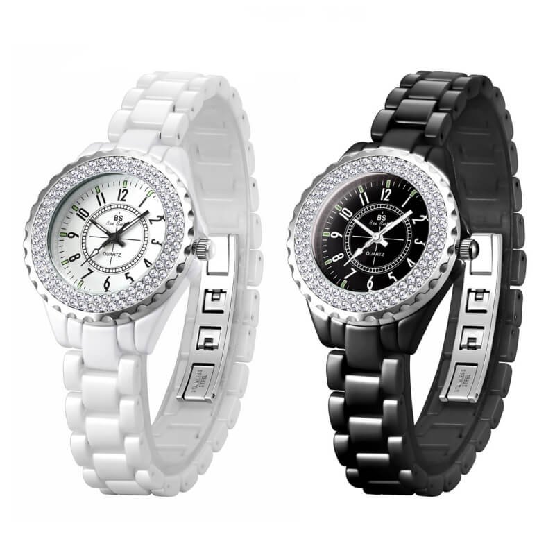 [✔]Bs Bee Sister Women Watches , Luxury Ceramic Women's Watch,Fashion Quartz Watch, Women WristWatch,Female Wristwatch  BS-FA0280T