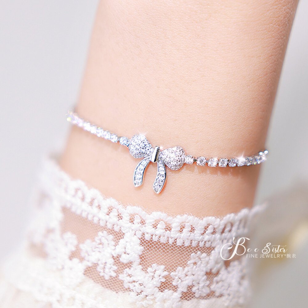 Luxury Jewelry, BS Bee Sister Watch Accessories, Fashion Butterfly Diamond Adjustable Bracelet , Gifts for Girlfriend and Mother