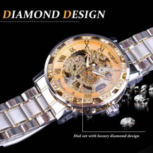 [✔]Winner Original Men Watches Male Luxury Mechanical Watch Men's Watch, Full Steel Business Watch For Men