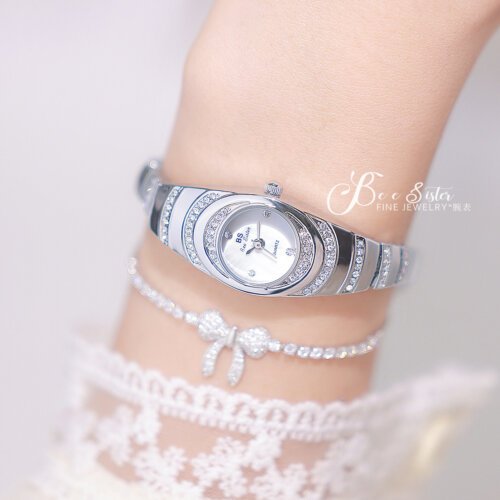 Luxury Jewelry, BS Bee Sister Watch Accessories, Fashion Butterfly Diamond Adjustable Bracelet , Gifts for Girlfriend and Mother