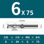 2 Flutes HRC55 Carbide End Mill CNC Cutting tools Alloy Carbide Milling EndMills Tungsten Steel Milling Cutter Square Router Bit For Aluminum