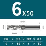 2 Flutes HRC55 Carbide End Mill CNC Cutting tools Alloy Carbide Milling EndMills Tungsten Steel Milling Cutter Square Router Bit For Aluminum