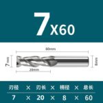 2 Flutes HRC55 Carbide End Mill CNC Cutting tools Alloy Carbide Milling EndMills Tungsten Steel Milling Cutter Square Router Bit For Aluminum