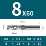 2 Flutes HRC55 Carbide End Mill CNC Cutting tools Alloy Carbide Milling EndMills Tungsten Steel Milling Cutter Square Router Bit For Aluminum