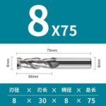 2 Flutes HRC55 Carbide End Mill CNC Cutting tools Alloy Carbide Milling EndMills Tungsten Steel Milling Cutter Square Router Bit For Aluminum