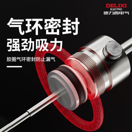 Delixi Aluminum Alloy Strong Suction Soldering Tool, Electronic Disassembly and Cleaning, Manual Vacuum Suction Soldering Pump Tool, Suction Soldering Gun,Tin Absorber
