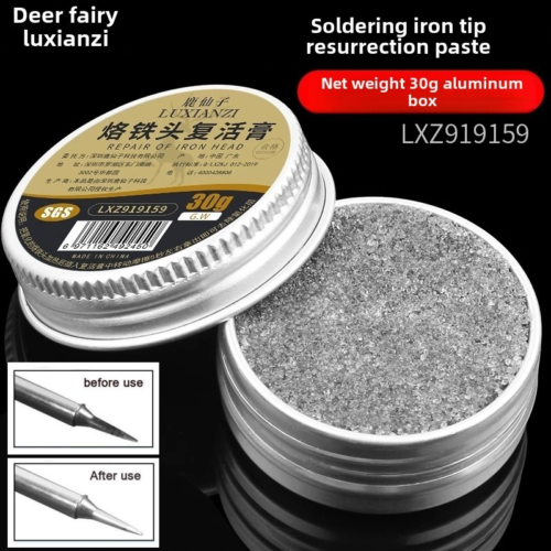 Electric Soldering Iron Tip Repair Paste, Soldering Iron Tip Resurrection Paste, Remove Oxidation and Clean Soldering Iron,Iron Tip Resurrection Cream,Revival Oil