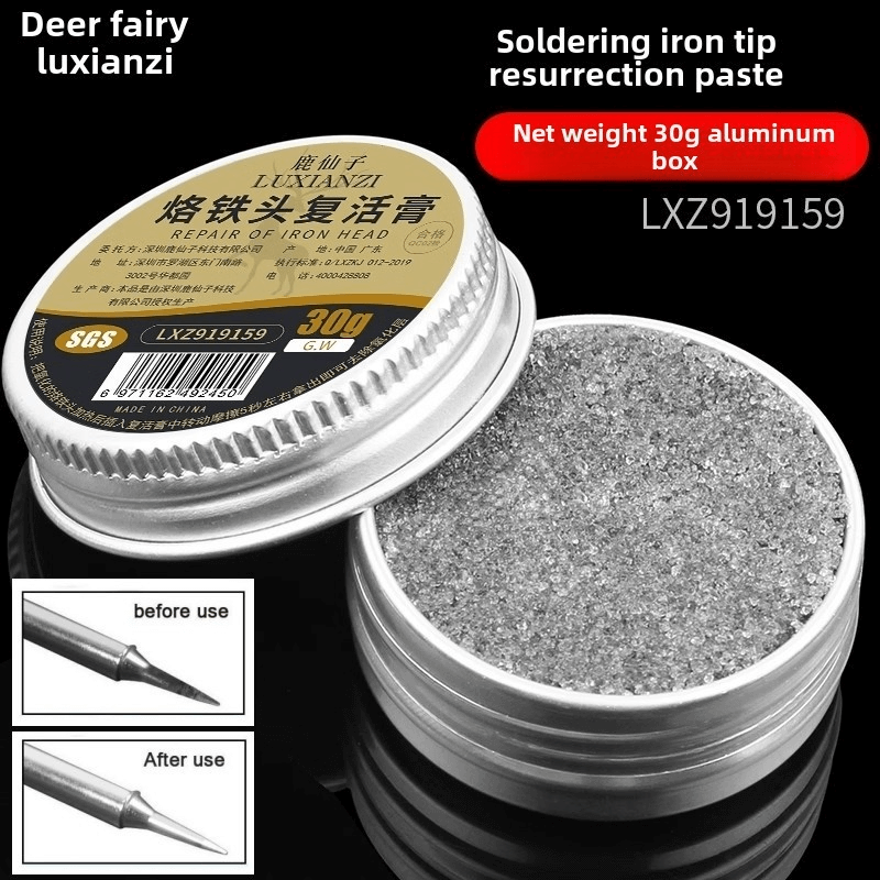 Electric Soldering Iron Tip Repair Paste, Soldering Iron Tip Resurrection Paste, Remove Oxidation and Clean Soldering Iron,Iron Tip Resurrection Cream,Revival Oil