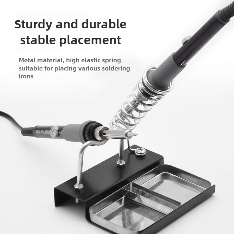 Metal Soldering Iron Holder + Rosin + Sponge, Electrical Repair Tools
