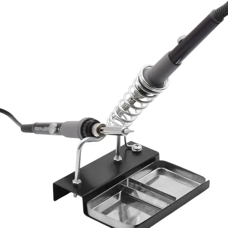 Metal Soldering Iron Holder + Rosin + Sponge, Electrical Repair Tools