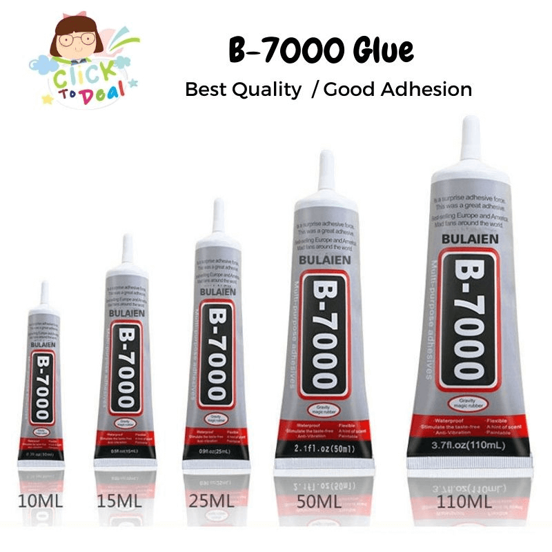 B7000 Jewelry Glue for Jewelry Making, 50ML/1.69 fl oz Clear B-7000 Glue Rhinestone, Multipurpose Super Adhesive for Phone Repair Nail Art Wood Glass Charms