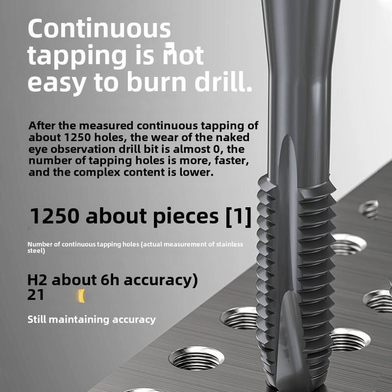 2 Cobalt Containing Nitride Superhard Tap Standard Spiral/Straight Fluted Tap M2 M3 M4 M5 M6 M7 M8 M9 M10 M11 M12 Metric Machine Screw Thread Taps Tip Tap