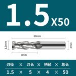 2 Flutes HRC55 Carbide End Mill CNC Cutting tools Alloy Carbide Milling EndMills Tungsten Steel Milling Cutter Square Router Bit For Aluminum